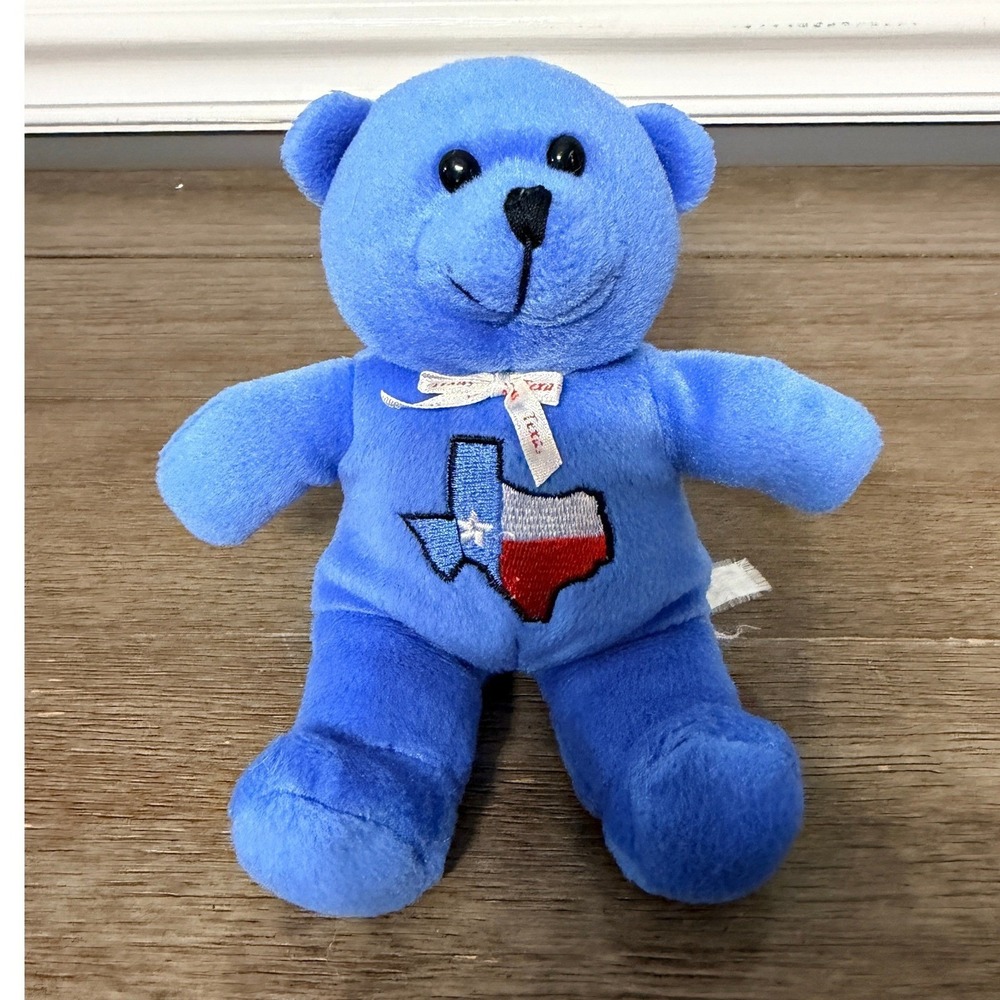 Symbolz Texas "The Republic of Texas" Blue Beanie Teddy Bear Plush